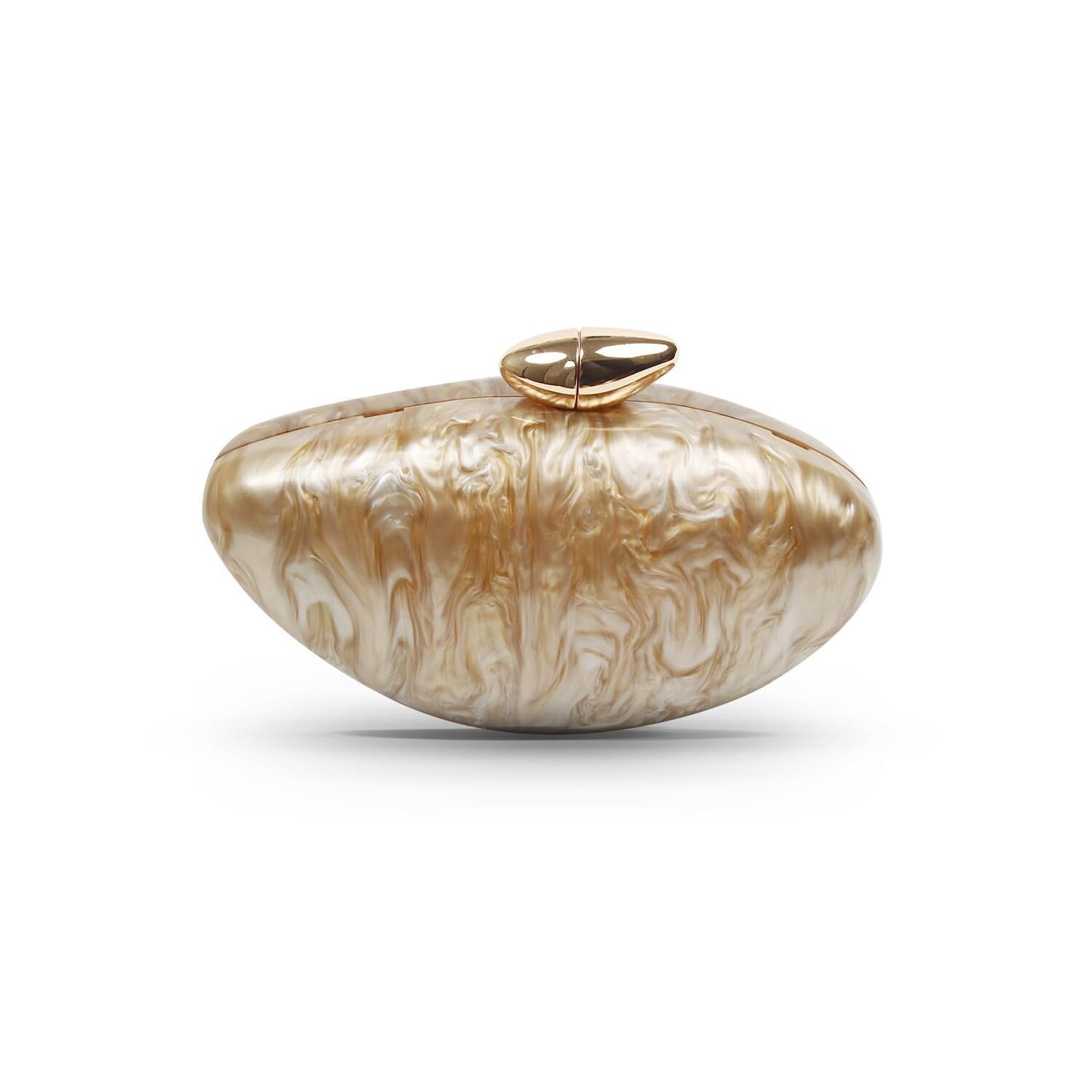 7048 Brown Evening Clutch Purse , Acrylic Wedding Guest Clutch Metal Chain
